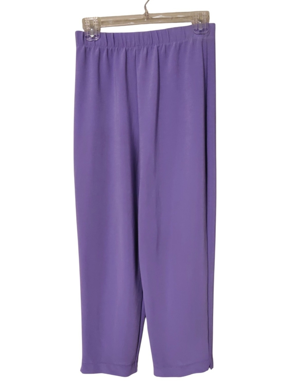 Susan Graver Lavender Straight-Leg Pull-On Pants - Medium Petite